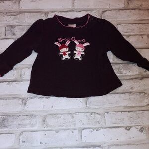 Gymboree Long Sleeve Winter bunny shirt - infant baby girl size 12-18 months
